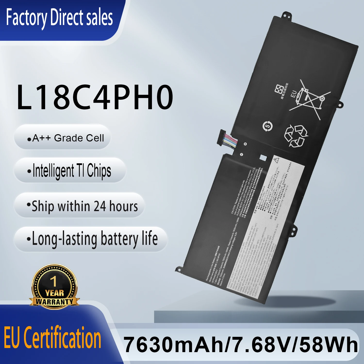 New L18C4PH0 Laptop Battery For Lenovo IdeaPad Yoga C940-14IIL 2019 81Q9002GUS 81Q90041US 81Q9000GUS Series 5B10W67374 L18M4PH0