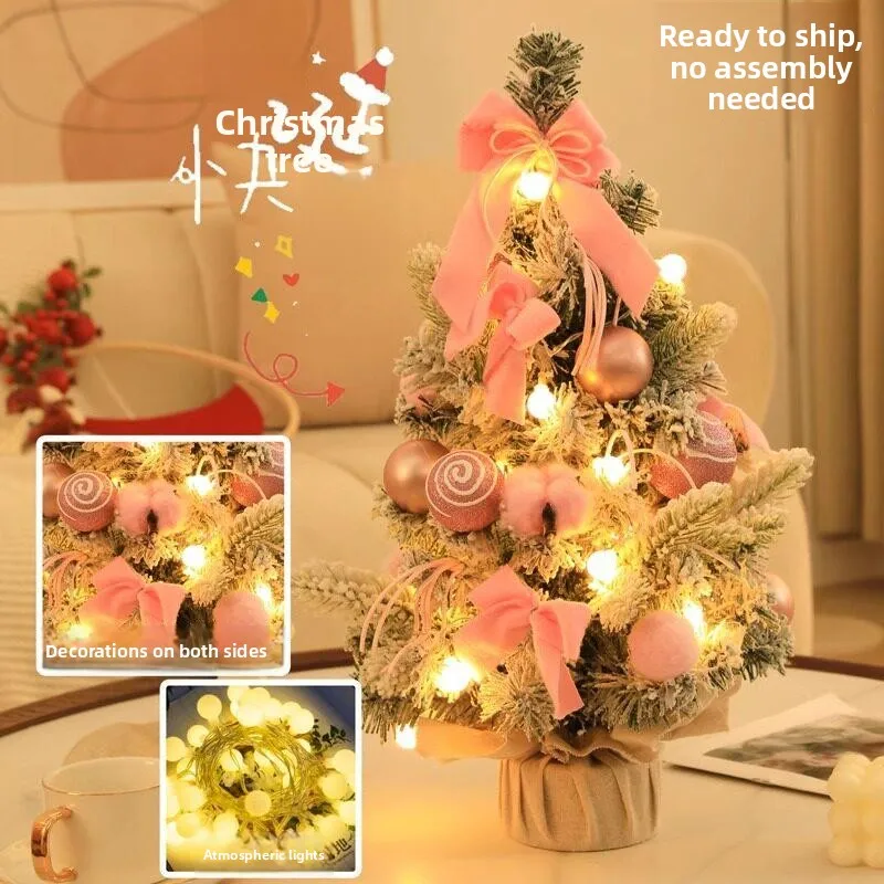 

Glowing Christmas Tree Tabletop Decoration DIY Christmas Set Luminous Small Tree 6040cm Package Christmas Festive Supplies