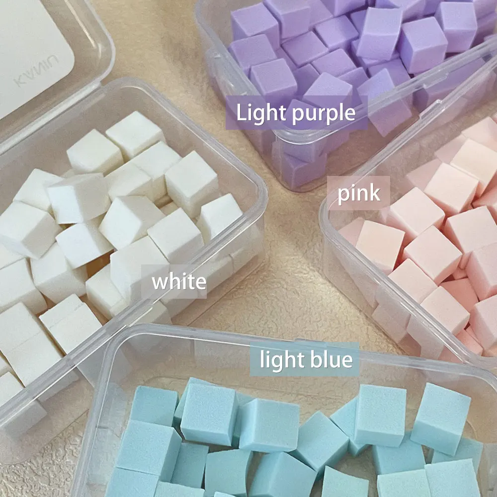 Ensemble d'éponges à ongles de couleur 10x10mm, 50 pièces, pour vernis Gel/ongles œil de chat, outil de manucure professionnel pour bricolage d'art des ongles, fournitures de Salon de manucure