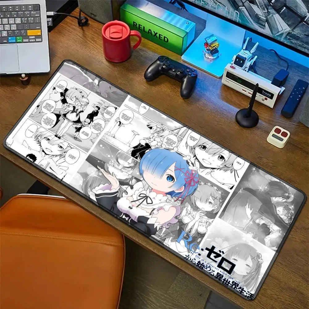 Re Zero Rem – tapis de souris en caoutchouc pour ordinateur portable, tapis de souris Xxl pour ordinateur portable, accessoires de jeu pour ordinateur de bureau