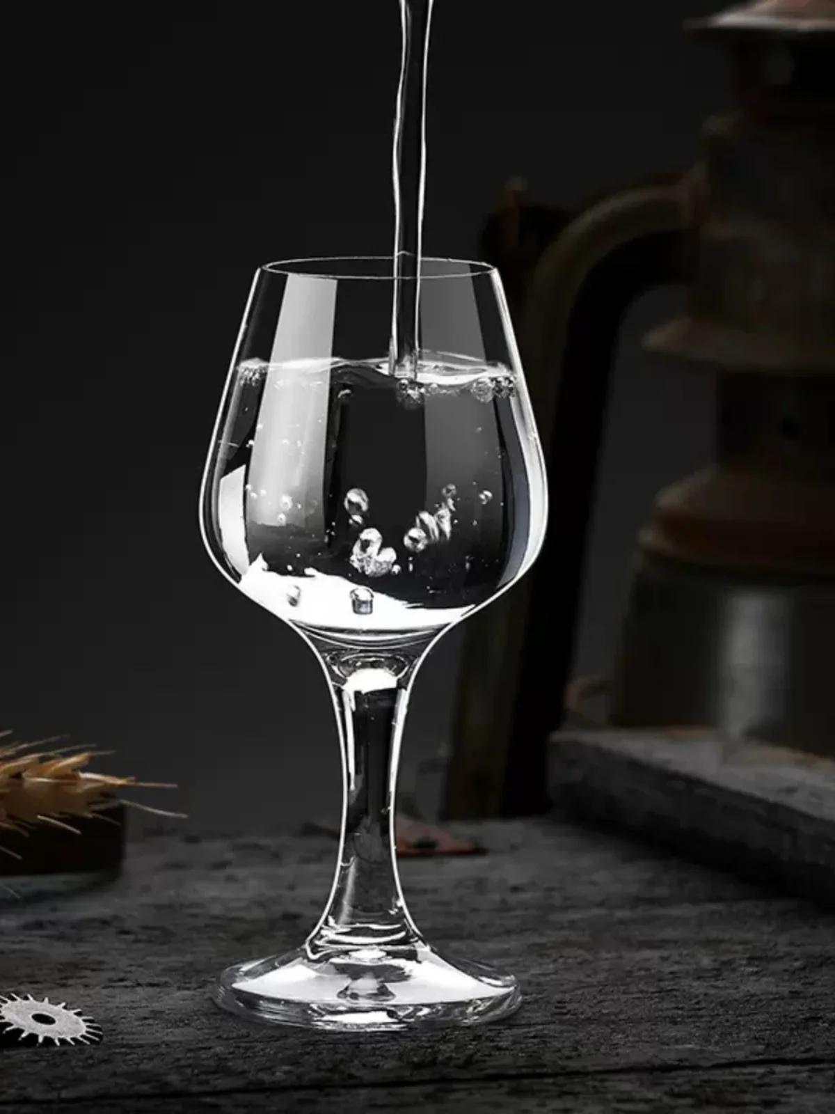 Professional Crystal Glass White Wine Cup Set of 6 High Footed Tulip Shape for Tasting Chinese Standard Liquor 50ml