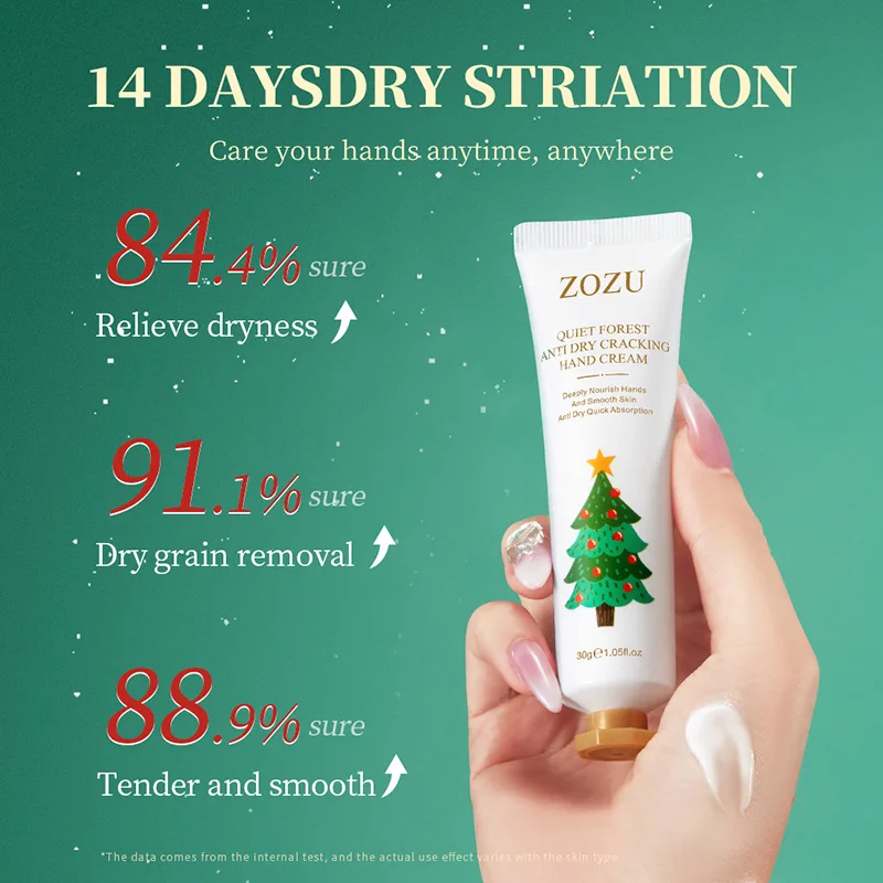 5-piece Christmas Day Hand Cream Set, Suitable for Dry and Cracked Light Beige-deep Moisturizing and Nourishing, Ideal Gift