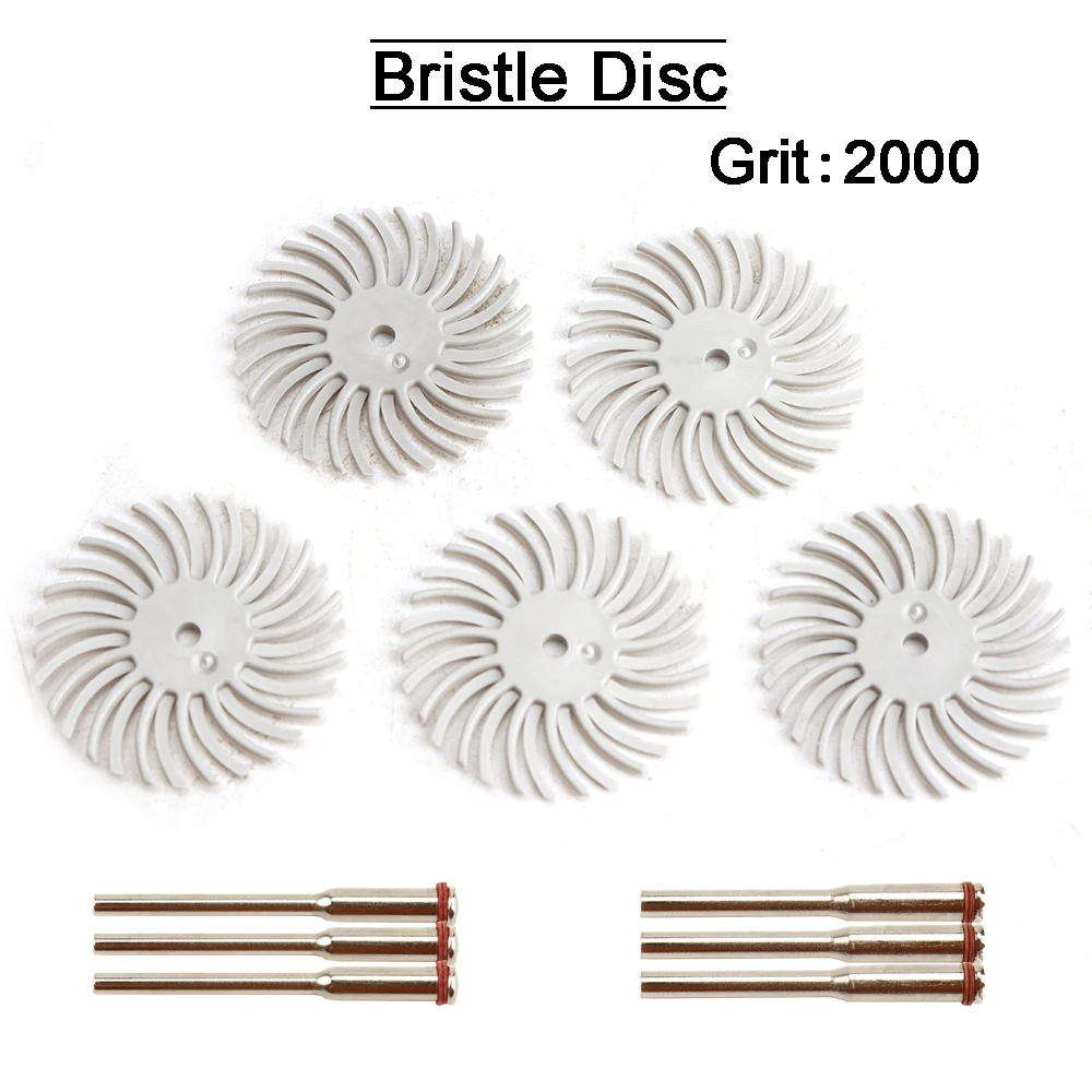 1 zoll Radial Borsten Disc Kit Schleif Pinsel 1/8 zoll 3/2,35mm Schaft Detail Polieren Rad für Dremel Dreh Werkzeug Zubehör – Detail 8