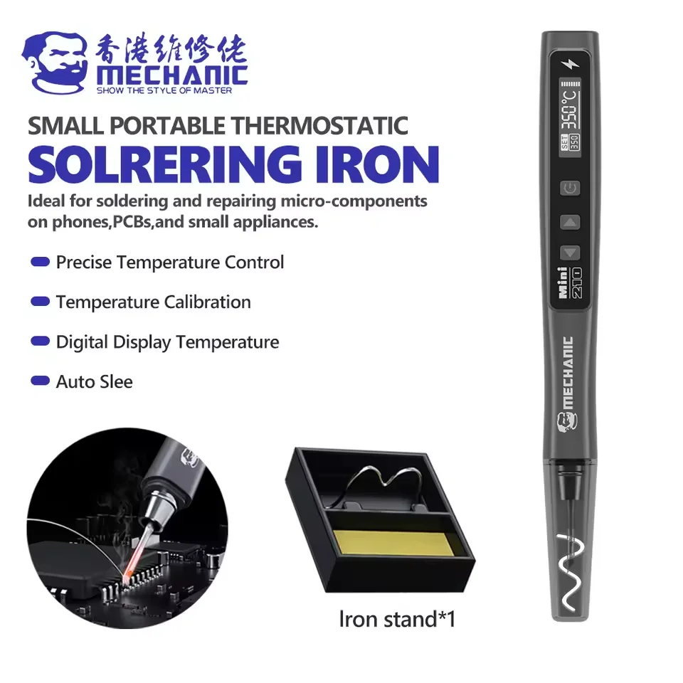 

MECHANIC MINI 210 Portable Soldering Station For Repairing Mobile Phones/Computer Motherboards, And Home Appliances