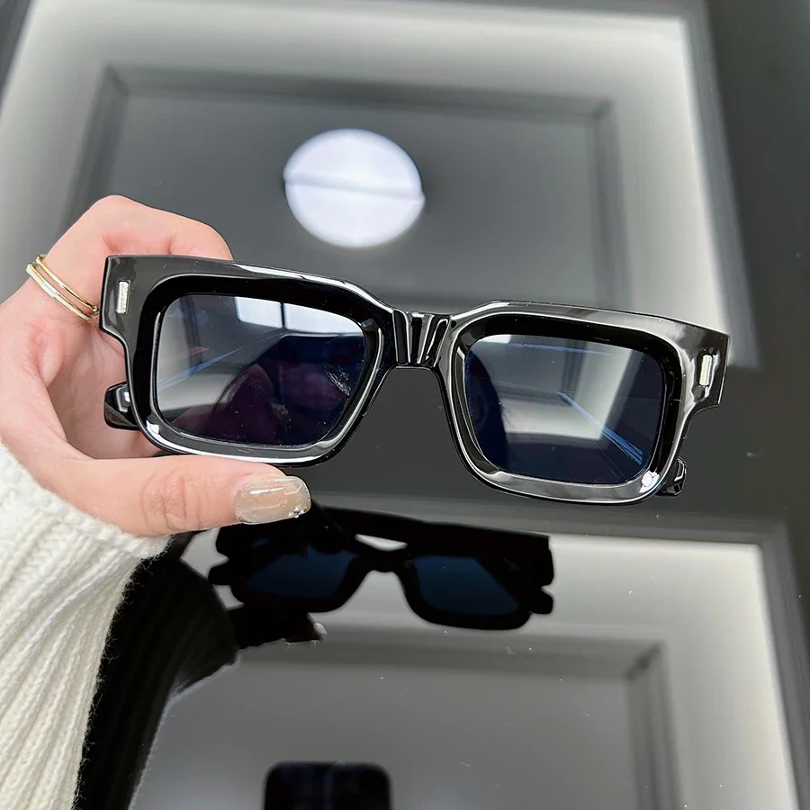 New Fashion Square Sunglasses Men Women Luxury Sun Glasses Male Female Brand Designer Candy Color Mirror Vintage Oculos De Sol