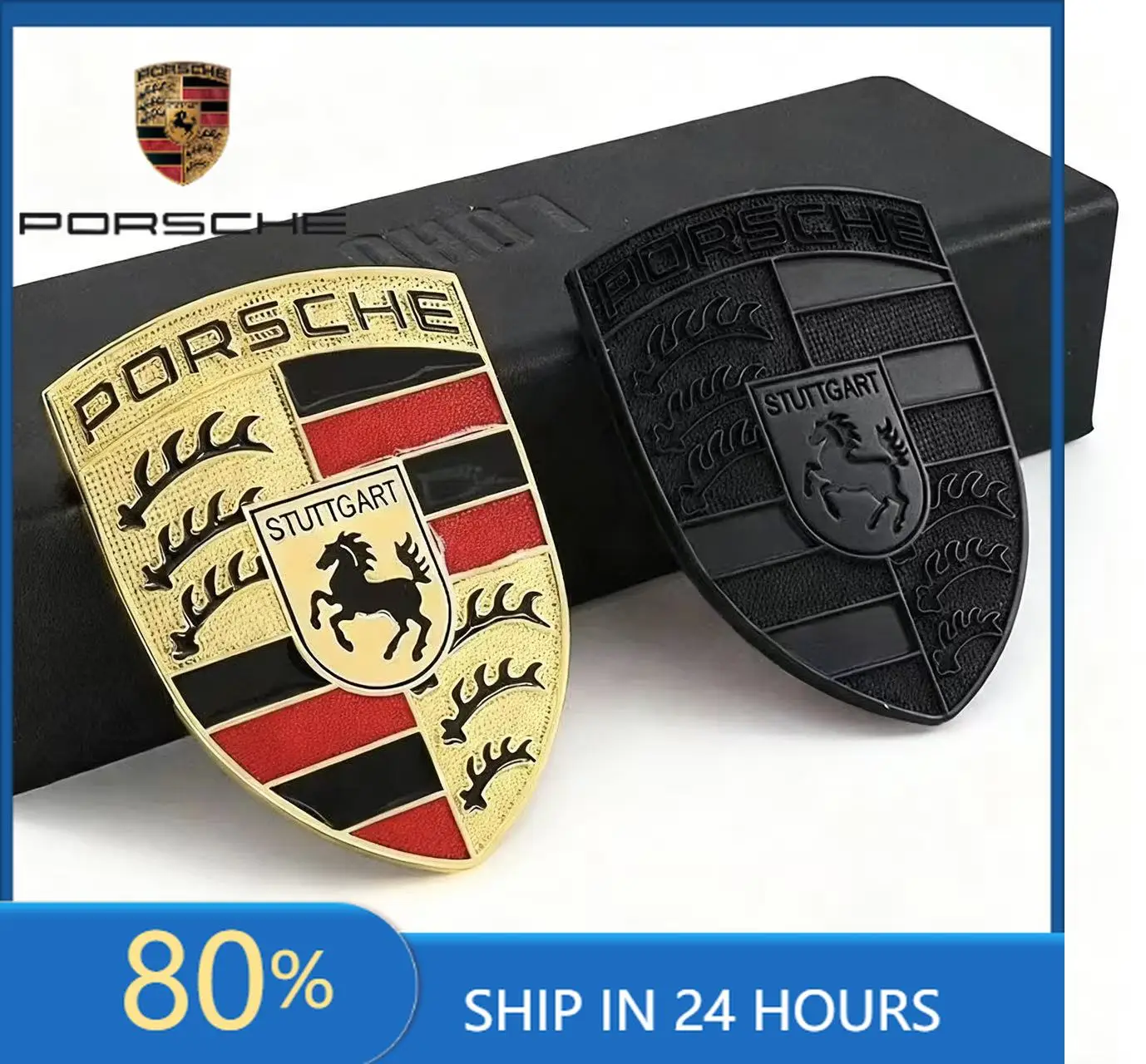 

Interior Stickers Fot Porsche 1pc car front hood replacement badge modification accessory suitable for Porsche GTS Cayenne 718 9