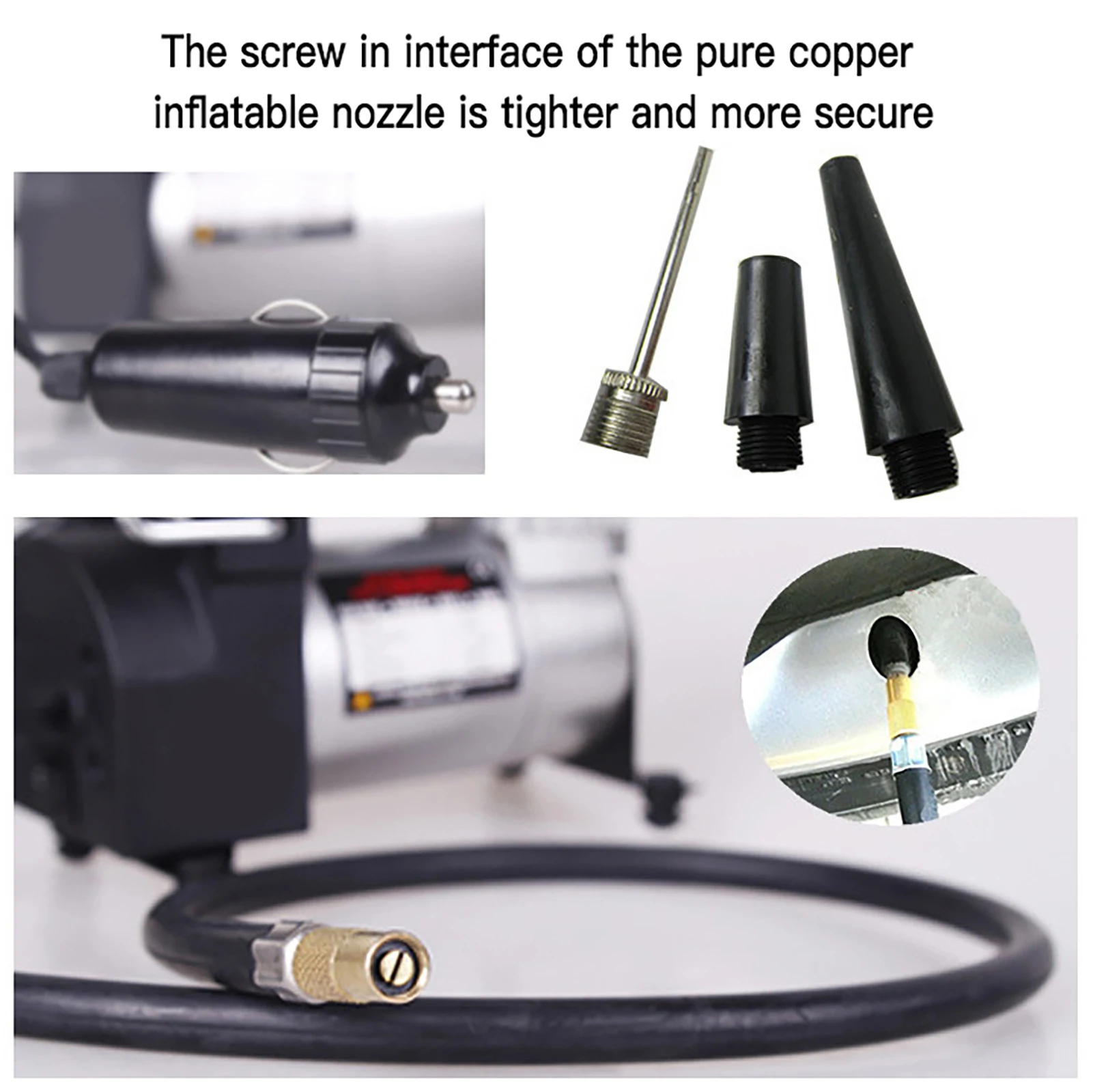 Heavy Duty Air Compressor Multiple Purposes Tire Inflator Equipment for Home and Outdoor Occasions