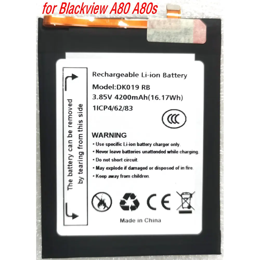 

3.85V 4200mAh DK019 Replacing Li -ion Battery for Blackview A80 A80s Mobile Phone 1ICP4/62/83
