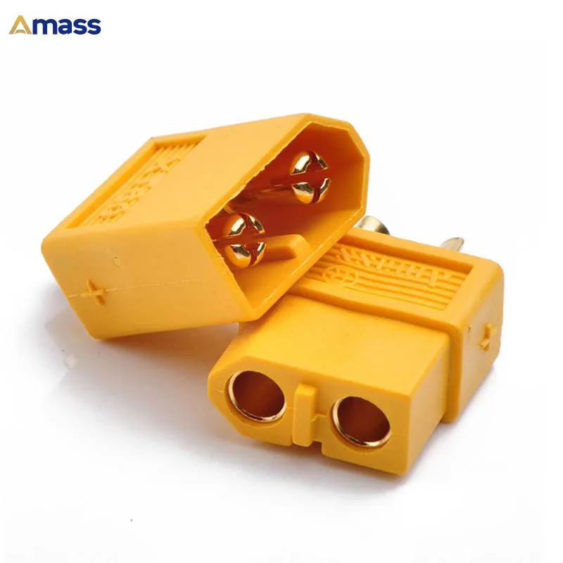 10Pcs AMASS XT60 model plug 3.5mm gold-plated banana head constant current 45A