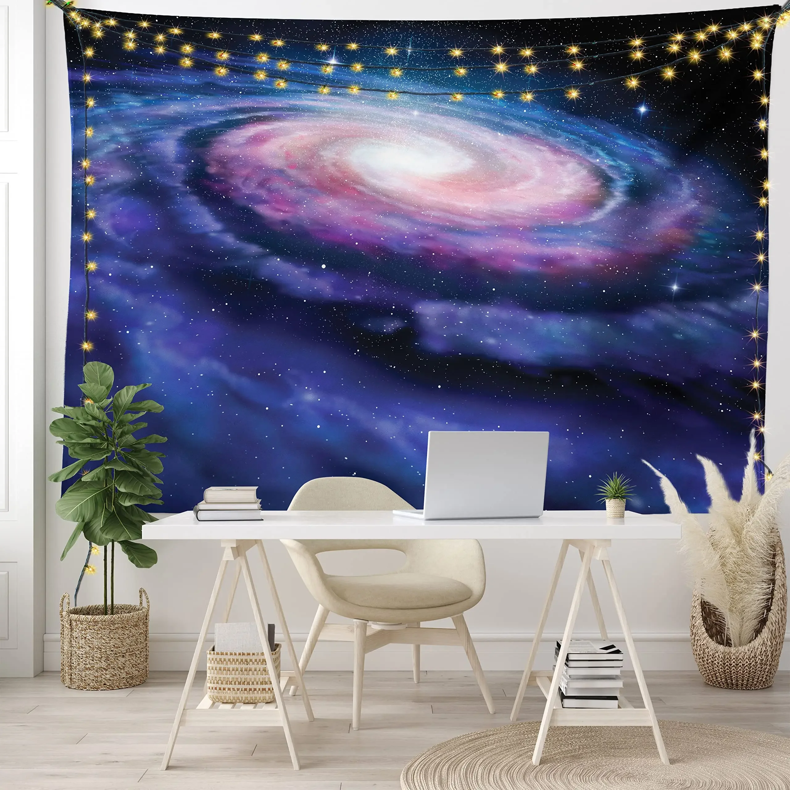 Galaxy Tapestry Outer Space Spiral Nebula Tapestry Cosmos Astronomy Art Tapestry Wall Hanging for Bedroom Living Room Dorm Decor