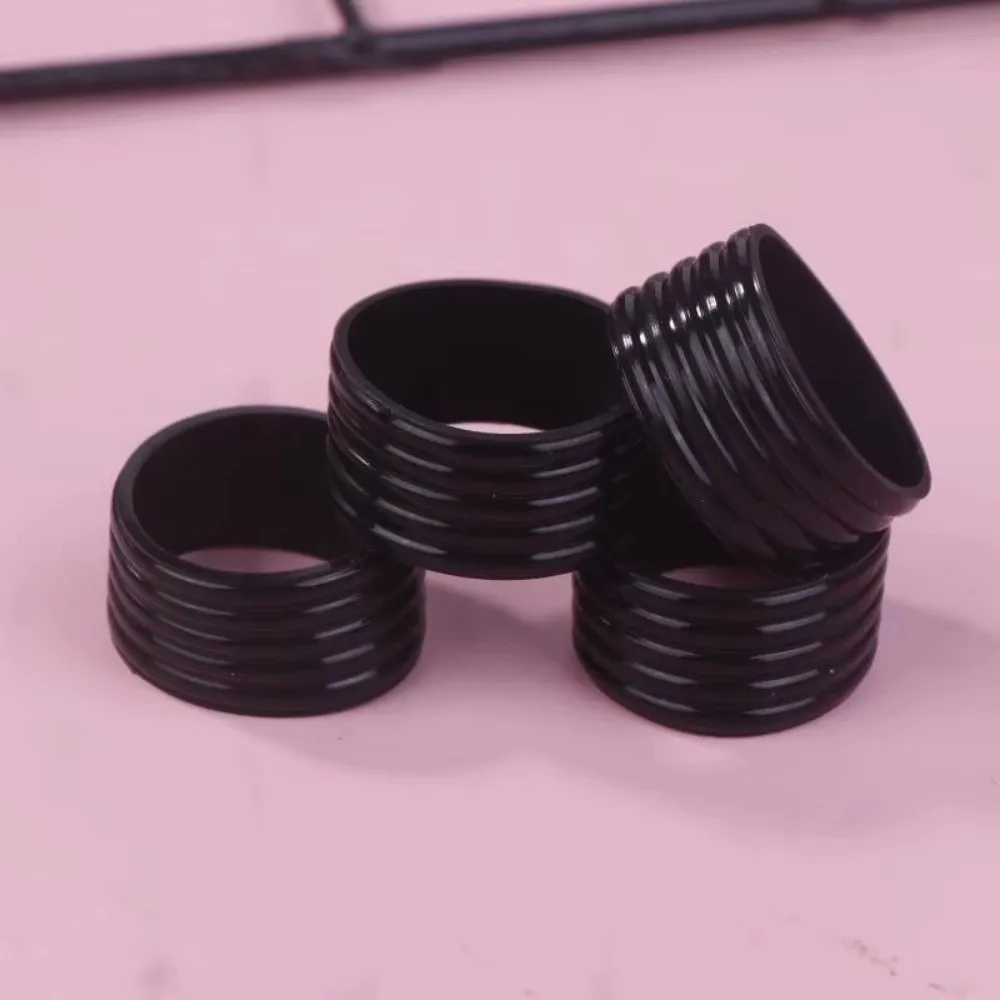 4pcs Silicone Racket Silicone Ring Round Shape Anti Slip Racket Grip Ring Ribbed Surface Flexible Racket Handle Collar
