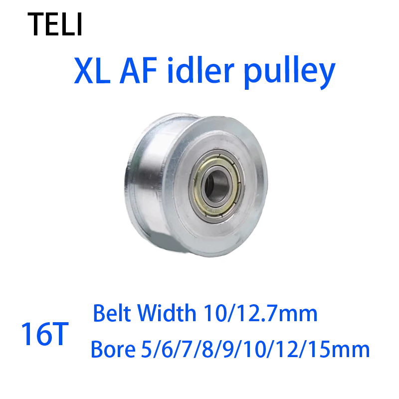 

XL Timing Pulley idler pulley 16 Teeth AF Type Bore 5/6/7/8/9/10/12/15mm for XL Belt Width 10/12.7mm 16 toothed belt bearing