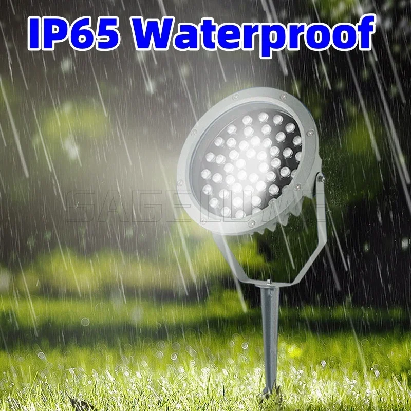 LED Lawn Spotlight Colorful Outdoor Tree Lamp Underground Light Flood Light Garden Landscape Engineering IP65 Waterproof  RGB