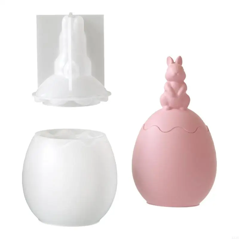 Easy Releasing Silicone Mold Rabbit Eggs for Making Decorative Jars and Jewelry Storage Versatile Project
