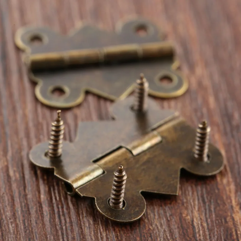 25Set Antique Bronze Butterfly Hinges 20x25mm 4 Holes for Cabinet Drawer Jewellery Wood Box Wine Case Furniture Decor