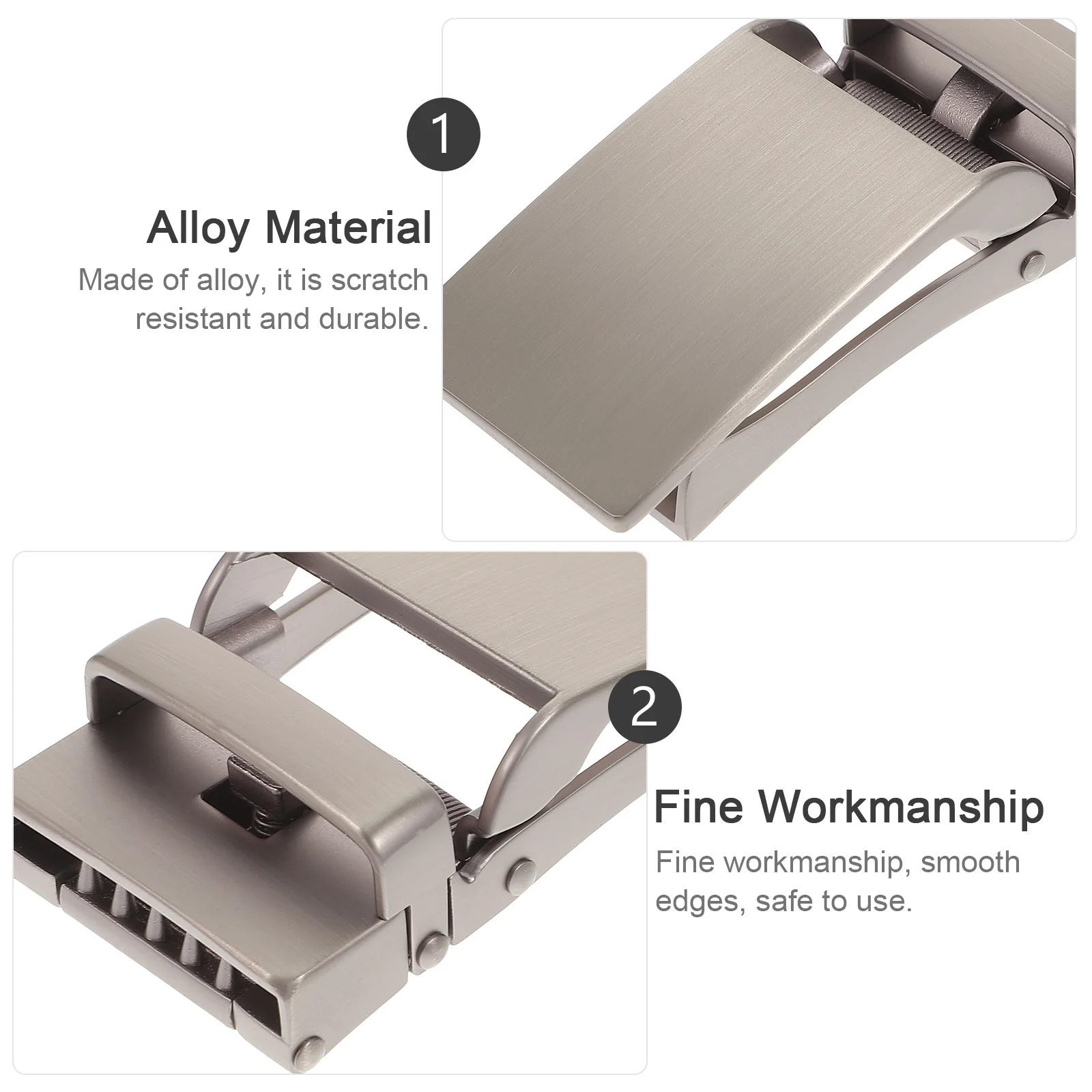 1pc Automatic Silver Alloy Ratchet Fit Buckle Belts Business Casual Wear Mens Belt Buckles Belt Buckle