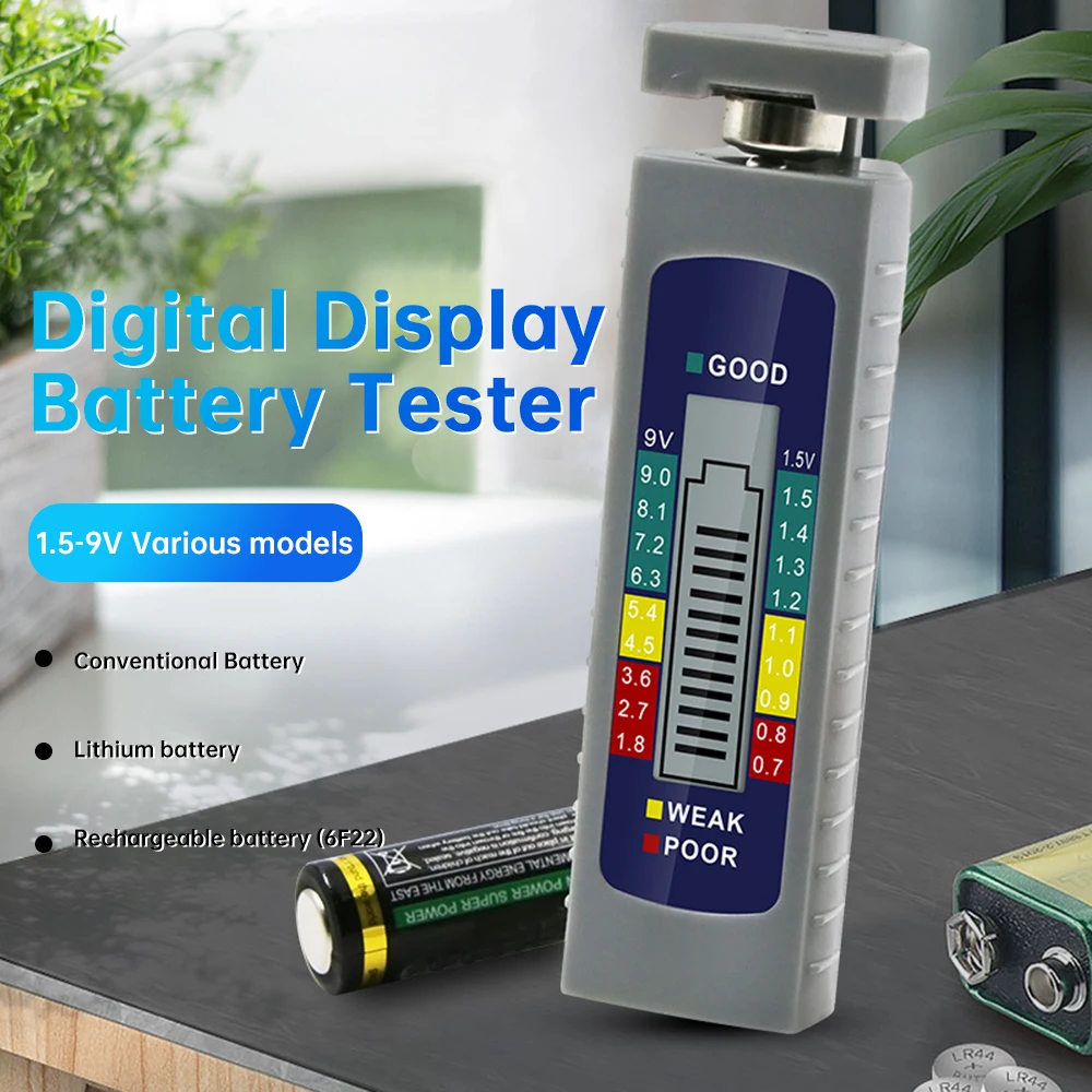 Tester Batteria Digitale AAA Pulsante AA Batteria Capacità Rilevatore di Controllo Display LCD Strumento Diagnostico di Capacità