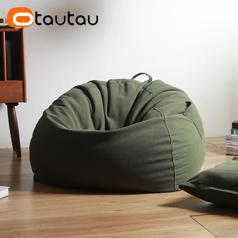 OTAUTAU Corduroy Big Bean Bag Cover DD181【No Filler Inside! You Need To Buy Filler By Yourself !】