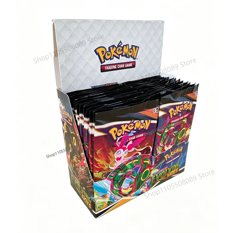 360 Piezas de Cartas Coleccionables de Pokémon TCG en Inglés, Sword Shield Evolving Skies, Caja de Sobres, Juego de Cartas Coleccionables para Niños, Regalo
