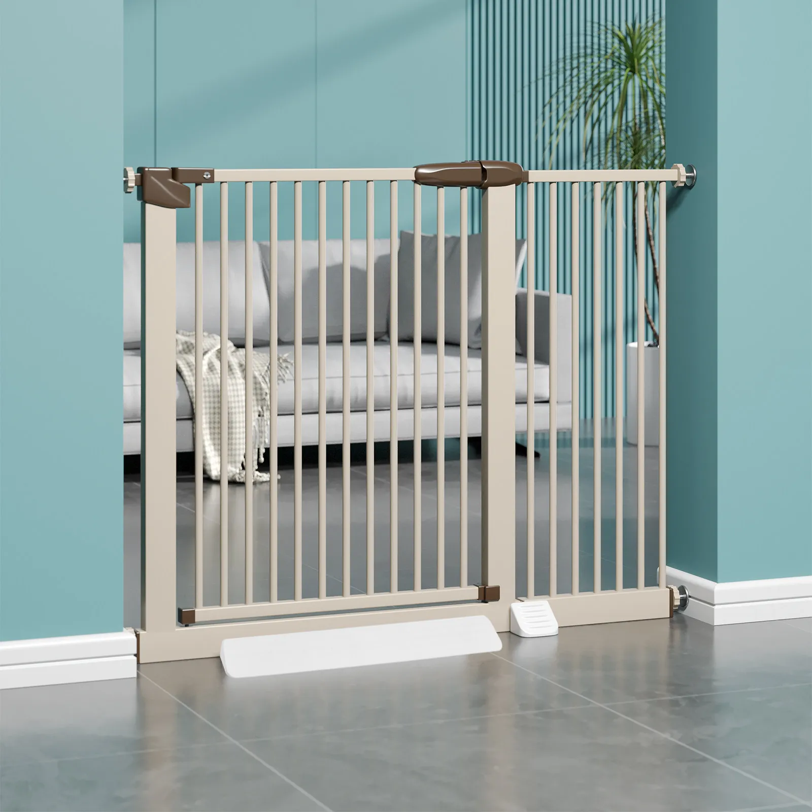 

Safety Door Fixator Baby Proofing Guardrail Plastic Fixing Accessory Stable Anti-Kick Stairway Safety Gate Fitting