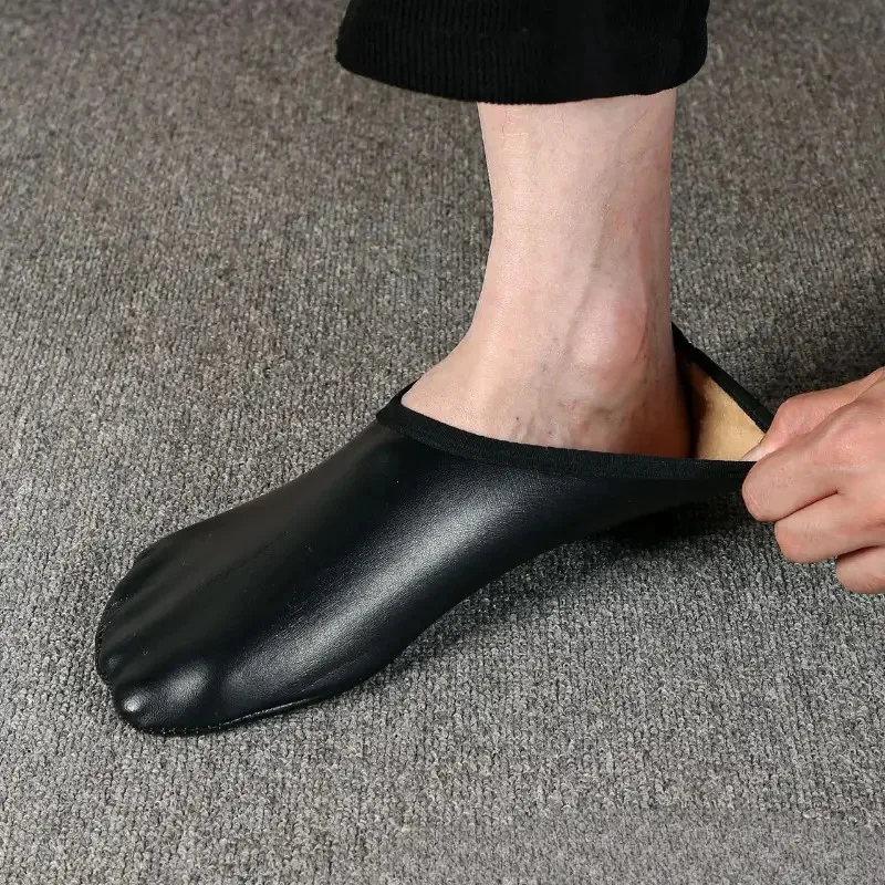 1 paio/2 paia di nuovi calzini da barca a bocca tonda, calzini in pelle PU, calzini da pavimento con isolamento in peluche per uomo e donna