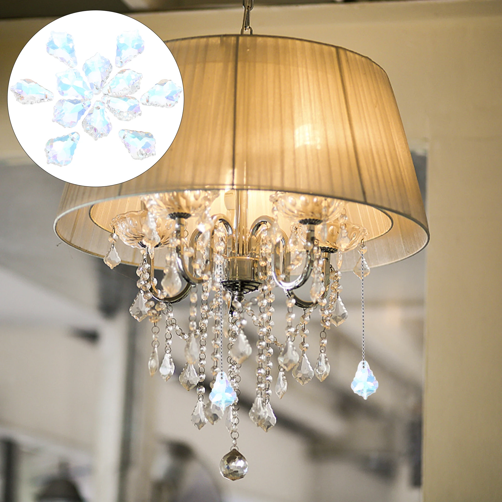 

12pcs Maple Leaf Crystal Prisms Suncatcher Pendant Suncatchers Hanging Prisms Ch Decorations Windows Gardens Bedrooms