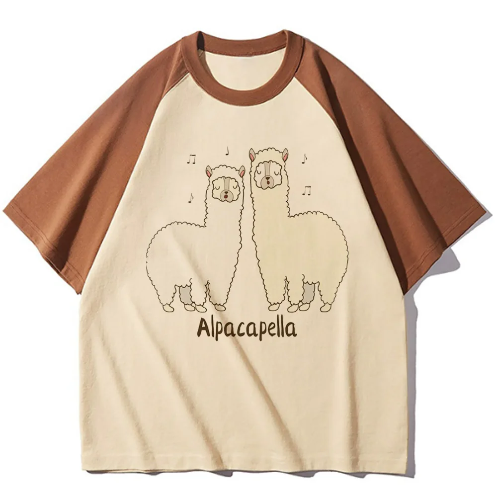 Alpaca tshirt women quick dry Tee female y2k clothing