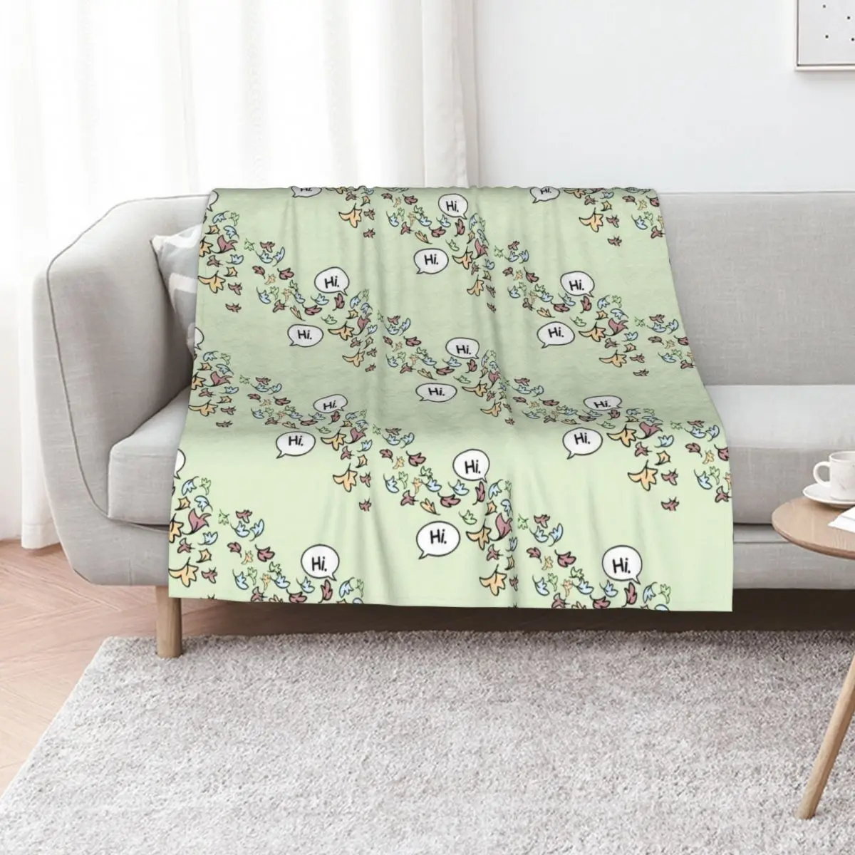 

Heartstopper leaves - Hi Quote Throw Blanket Stuffeds Furry Thin Plaid on the sofa Blankets