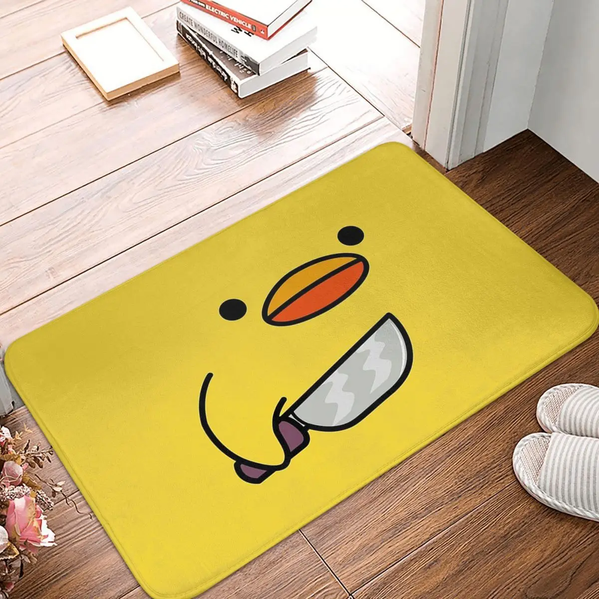 

Нескользящий коврик для двери Psycho Knife Duck, напольный коврик, моющийся ковер, коврик для кухни, входа, дома, балкона, коврики для ног