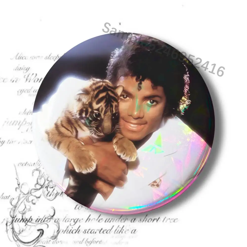 M-Michael Jackson Bad Off the Wall Badges Button Pins Brooch Creative Funny Quotes Clothes Backpack Jewelry Gift For Kid Friends view 4