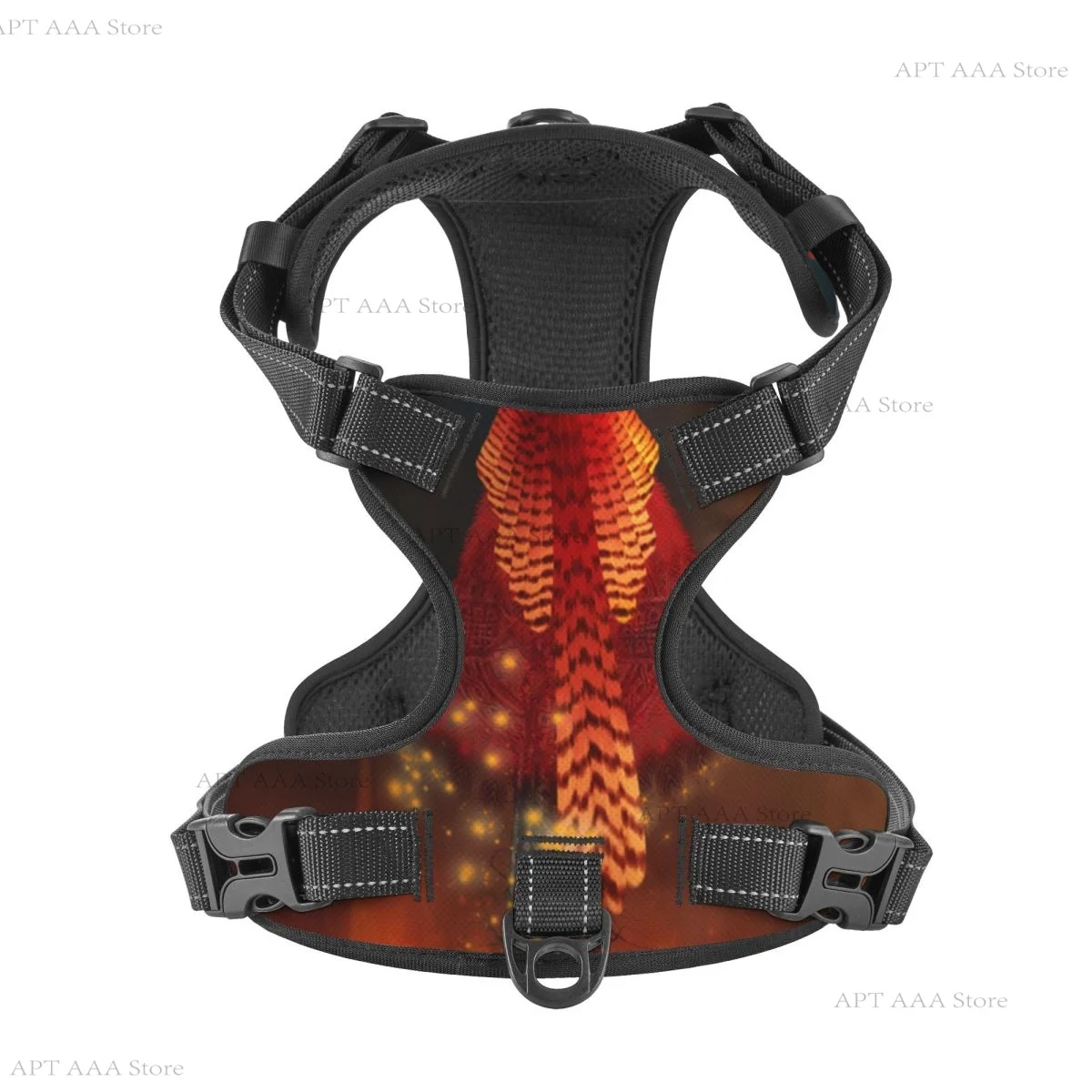 

Fire Burning Phoenix Bird Pet Harness Small Medium Large Reflection Split Dog Fashion Outdoor Dropshipping