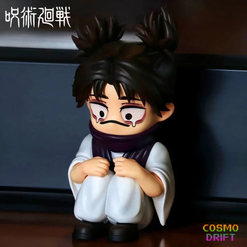 10cm 주술회전 초소 Q버전 우는 자세 미니 애니메이션 피규어 데스크탑 자동차 장식 귀여운 수집용 장난감 팬들을 위한