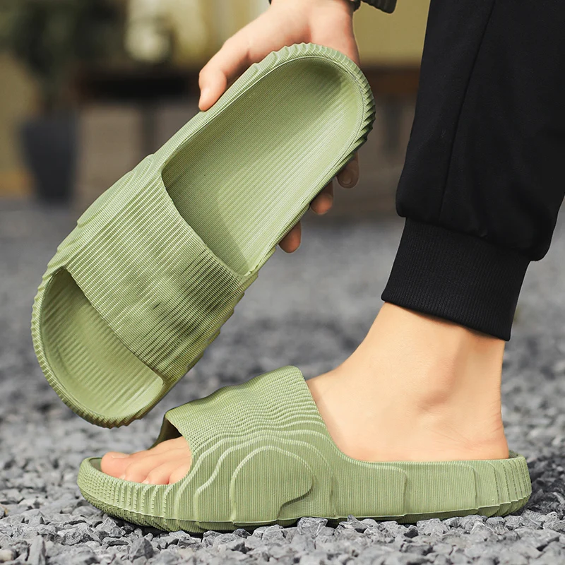 Shoes Men Slipper Slippers Home Flip Flop Men's slippers Espadrilles Sliper Man Mens Male Slipers Genuine Walk Around Sliders image 5