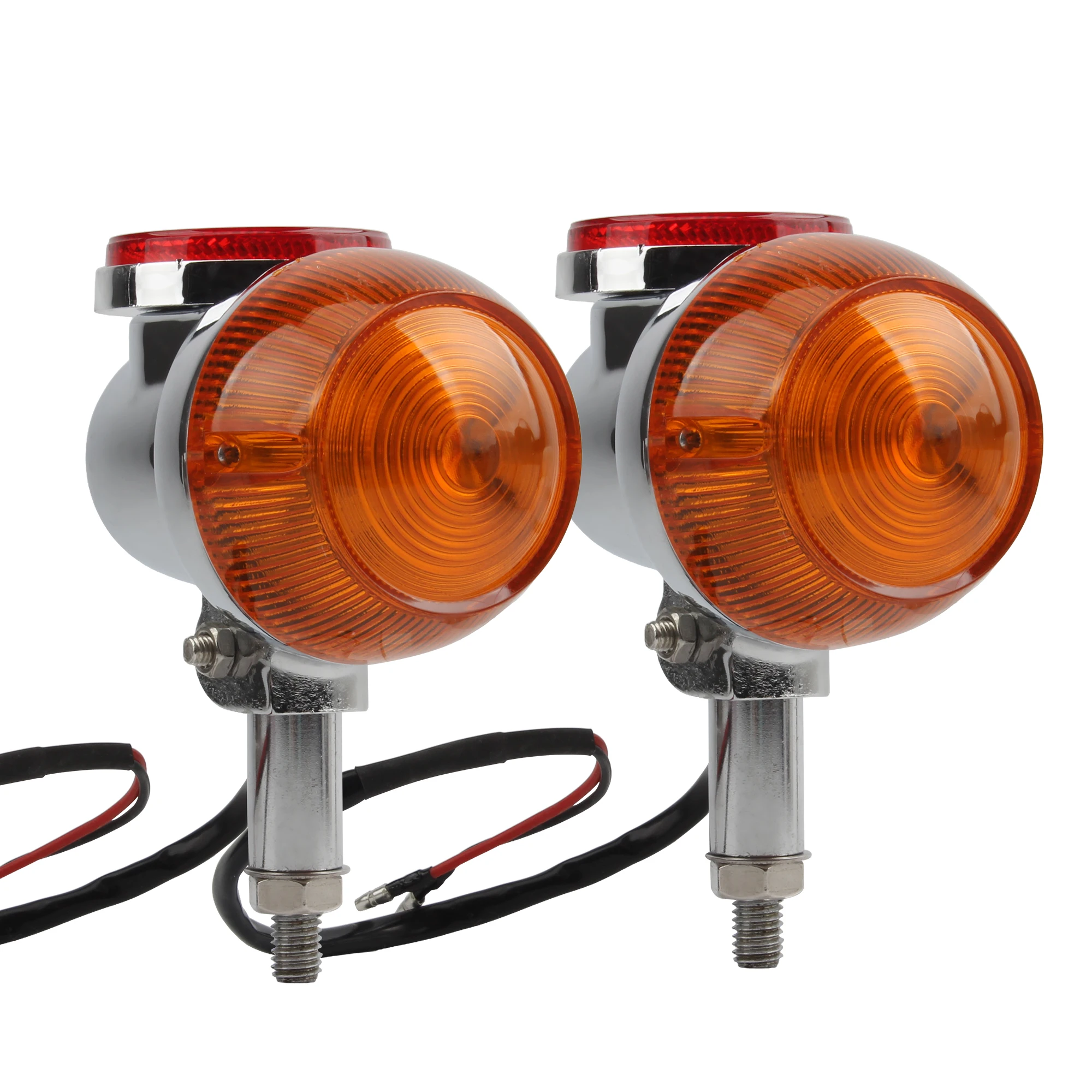 For Suzuki Gt380 Gt550 Gt750 1 Pair Motorcycle Flashing Amber Indicator Lights Tail Lights Turn Signals Modification Accessories
