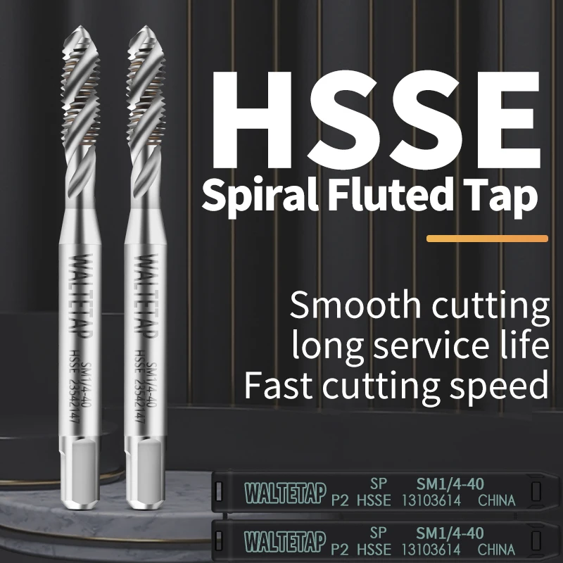 

WALTETAP HSSE-M35 JIS Standard Spiral Fluted tap SM S M 3/32 1/8 9/64 11/64 3/16 13/64 1/4 9/32 3/8 Machine Thread Taps