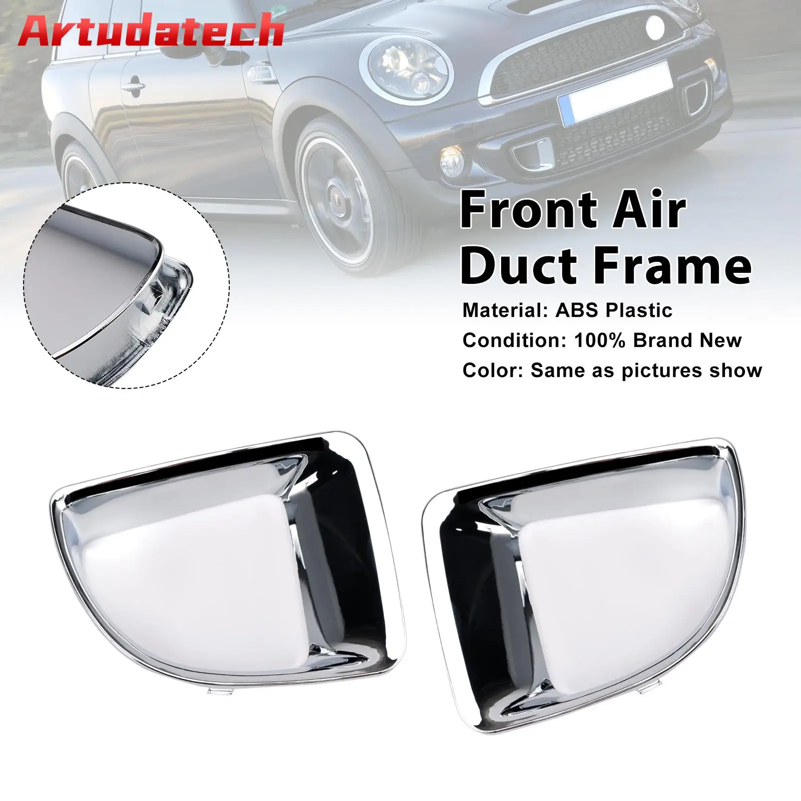 

Хромированная рамка переднего воздуховода Artudatech 51117255117, подходит для Mini R55 R56 R57 R58 R59 JCW S