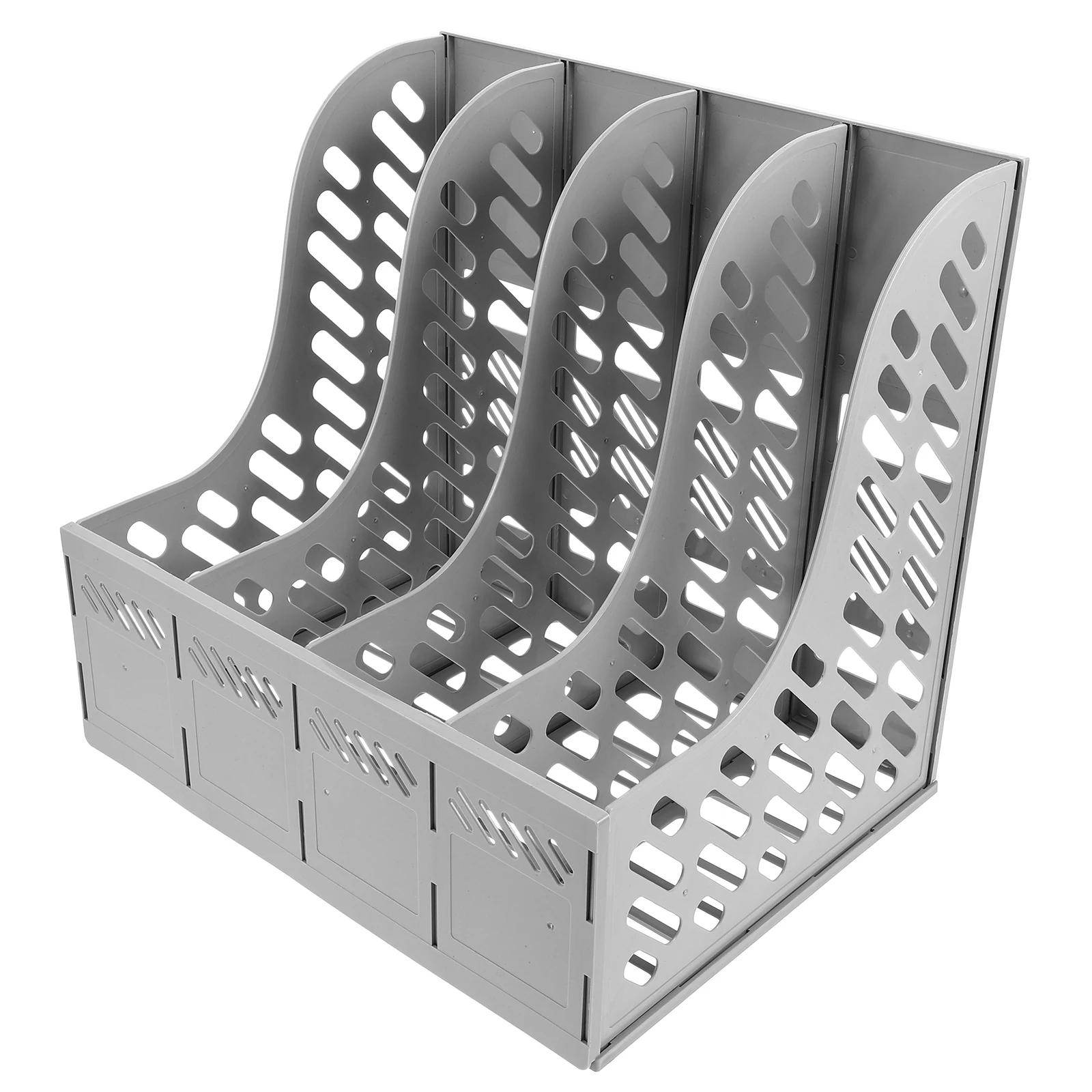 

File Storage Folder Document Rack Plastic Grey Multi grid ganizer Manager Holder Office Desktop File St Modern Design