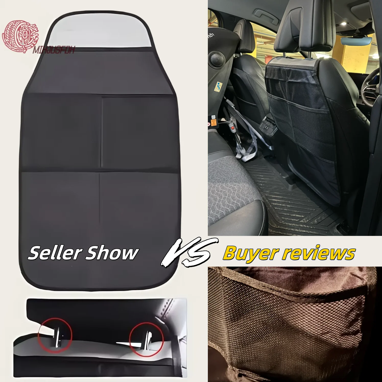 1/2Pcs Car Seat Back Protector Cover for Children Kids Baby Anti Mud Dirt Auto Seat Cover Anti Kick Mat Pad Car Storage Bags image 2