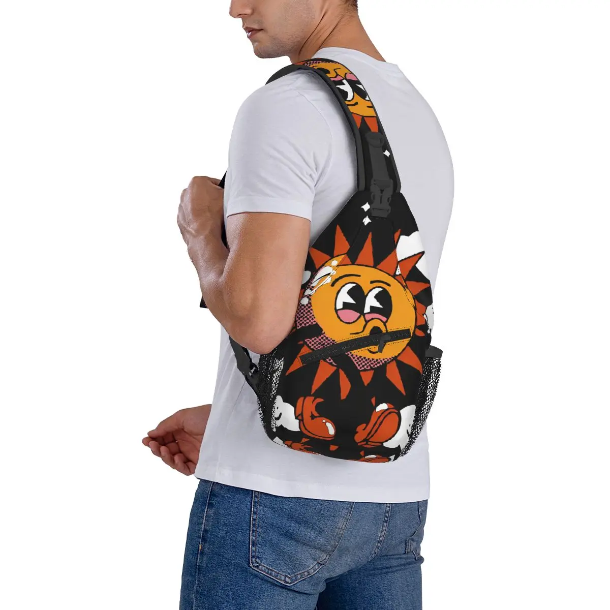 Aerosmith Rock Music Small Sling Bags Chest Crossbody Shoulder Backpack Hiking Travel Daypacks Heavy Metal Casual Bookbag