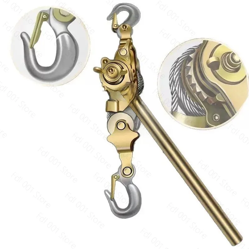 Multifunctional Wire Tensioner, Wire Rope Tensioner, Tightener, Universal Wire Clamp, Steel Stranded Double Hook Cable Puller