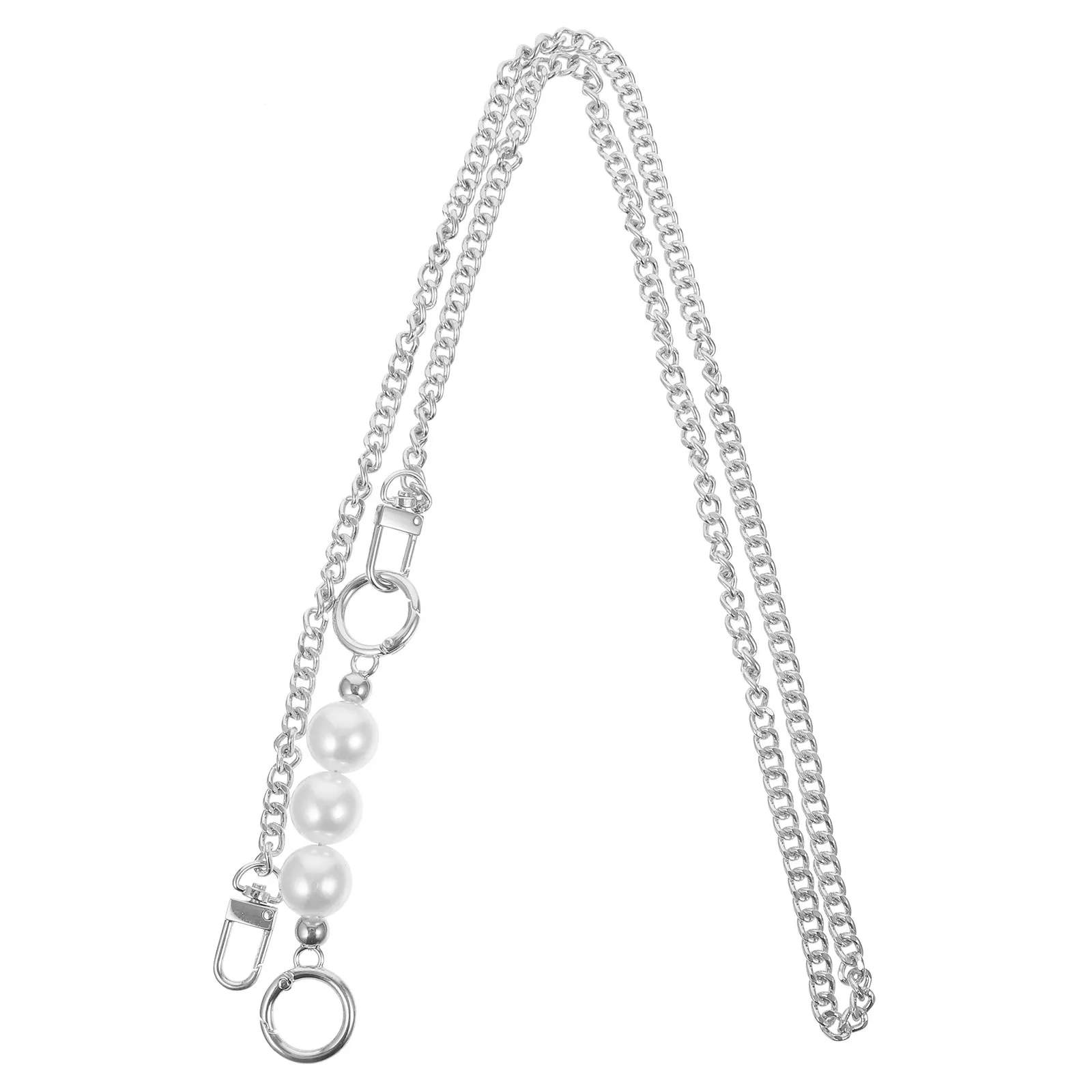 

Pearl Design Faux Pearl Bag Chain Purse Extender Replacement Handbag Shoulder Strap Crossbody Accessory Bag Extender Chain