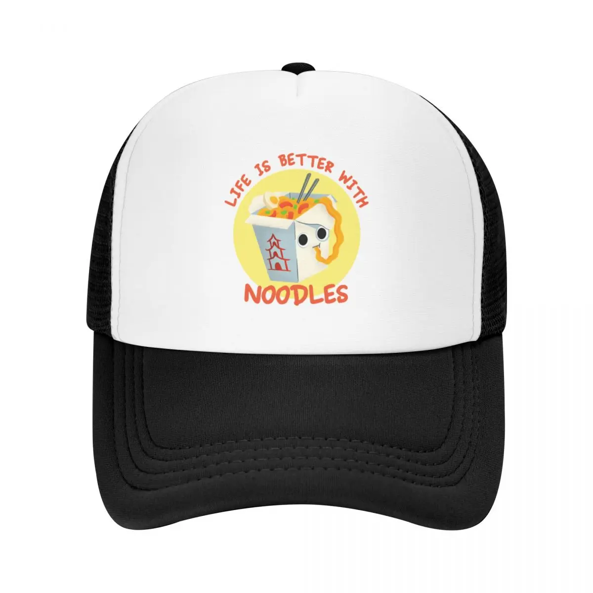 Life is better with Noodles-Cute asian food lover quotes Baseball Cap New In The Hat Kids Hat Custom Cap Caps For Men Women's