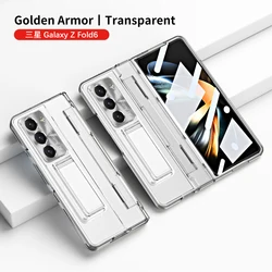 luxury Electroplating Phone Case for Samsung Galaxy Z Fold 7 6 5 4 3 Fold6 Fold5 Fold4 Fold3 Hinge Anti Drop Protective Cover