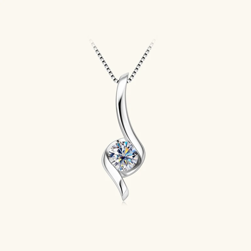 Sterling Silber 925 echter Moissanit Schmuckset für Frauen 2,0 ctw D Farbe Labordiamant Ohrstecker Anhänger Halskette Sets Geschenk – Detail 12