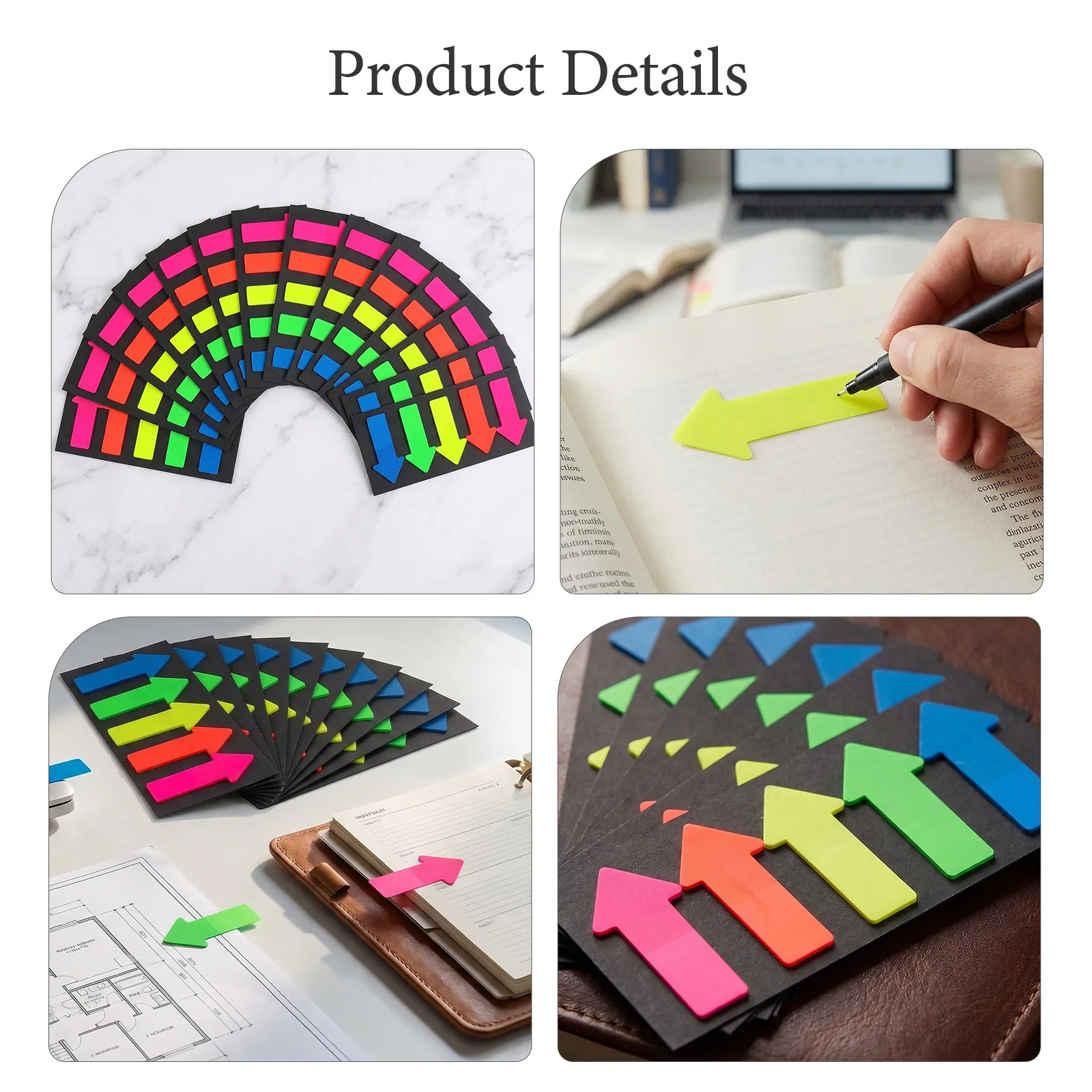 20Sheets Classification Index Mark Sticky Stickers Arrow Flag Tabs Self Adhesive Repositionable Sticky Page Markers Office