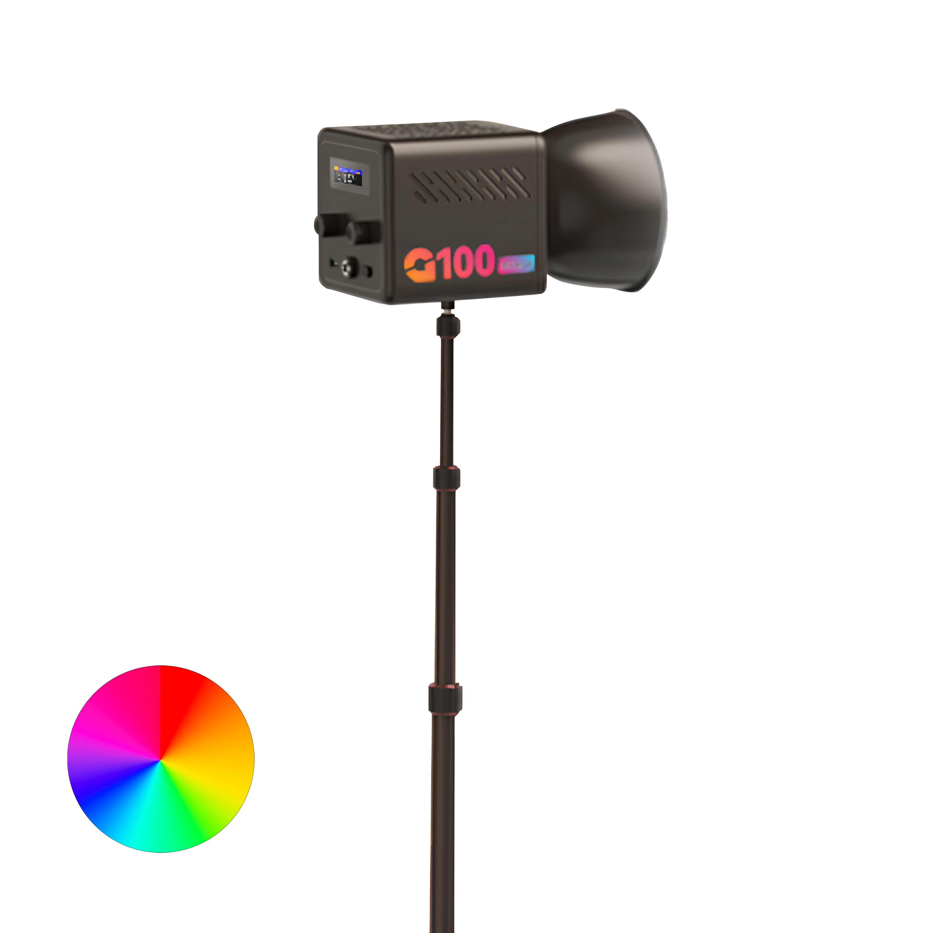 MIAOTU G100 Full Color RGB100W Portable Handheld COB Video Light Mini Baorong Port 2700-6500k LED Video Light