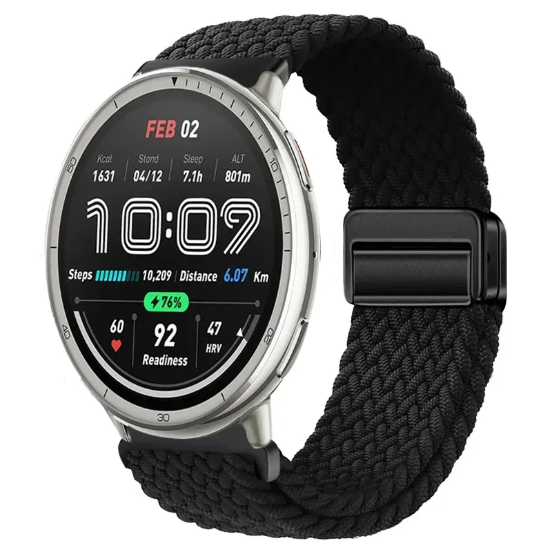 Amazfit Active 2/GTS 4 미니 마그네틱 시계 밴드 Amazfit Bip 6 GTR4/밸런스 팔찌 액세서리 용 20mm 22mm 나일론 땋은 스트랩