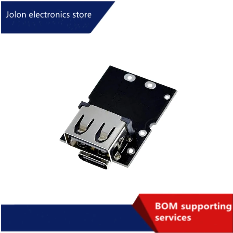 Convertidor de refuerzo usb tipo c, módulo de potência, placa de proteção de carga de litio, pantalla le