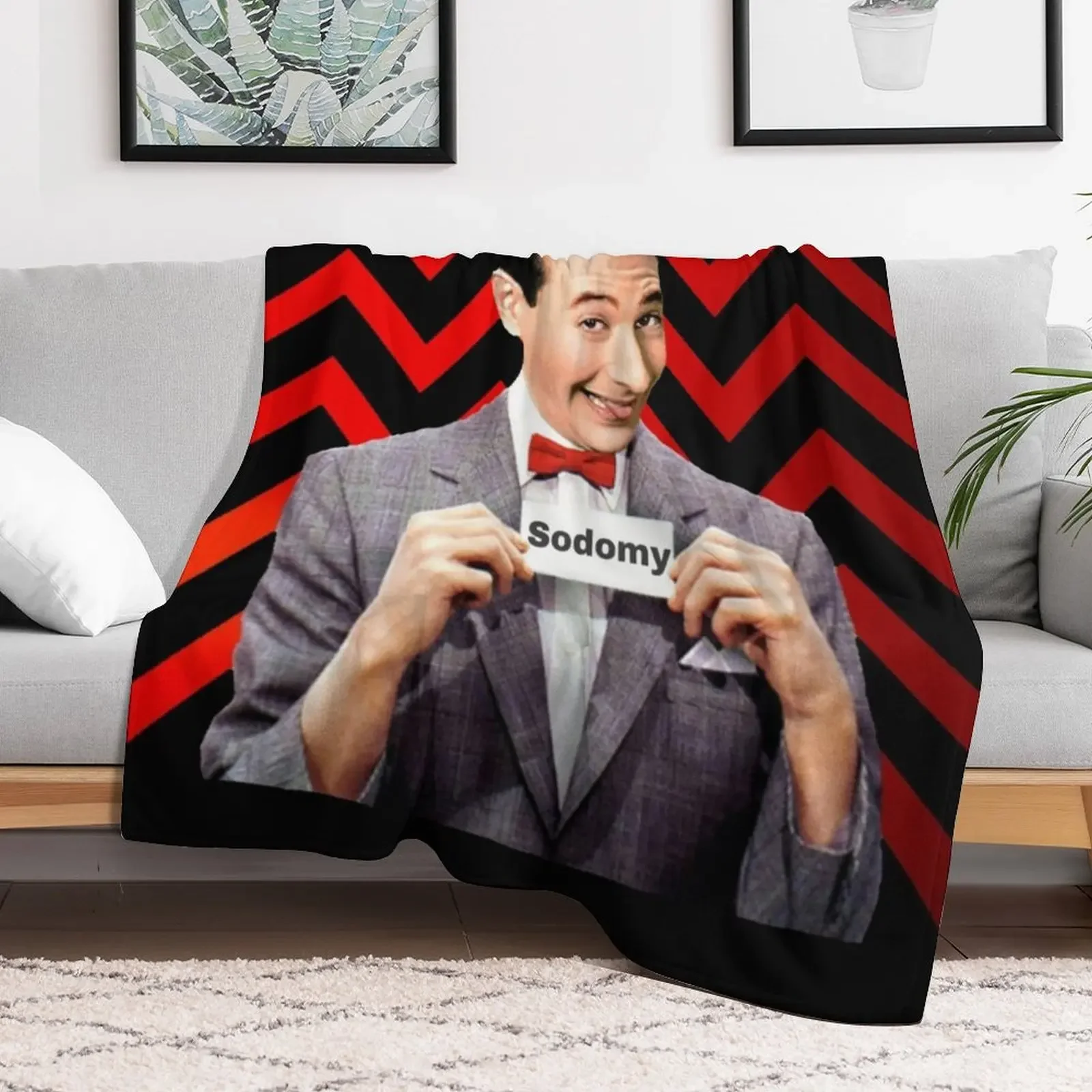 Pee Wee Herman- Sodomy Throw Blanket sofa bed blankets and throws Travel Blankets For Sofas Blankets