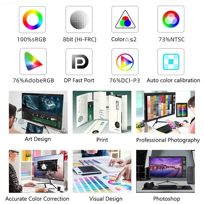 24 Monitor LCD da 27 pollici per PC con display da gioco per computer desktop 2K 4K